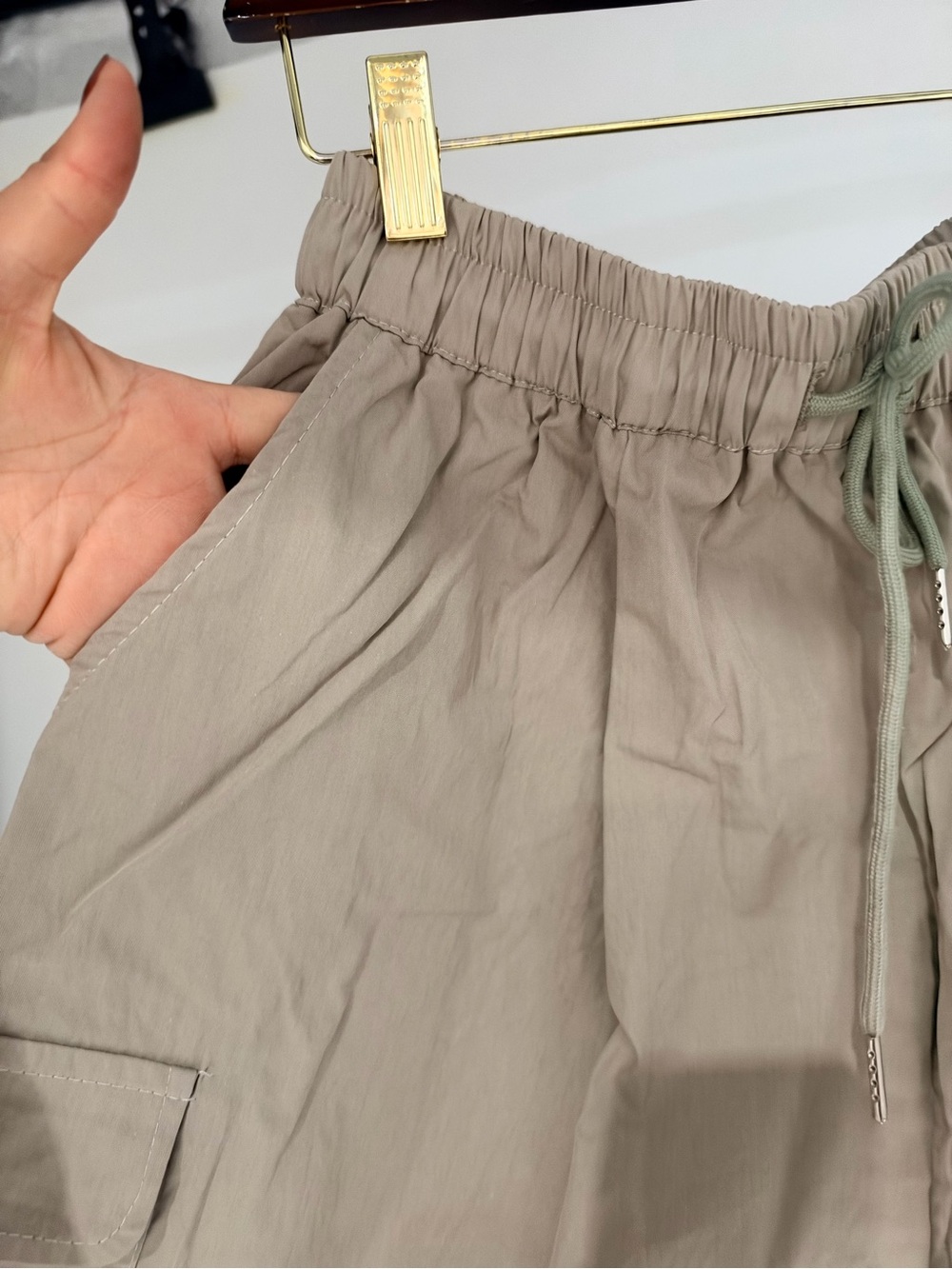 Drawstring Cargo Shorts - gray - Picture 5 of 5
